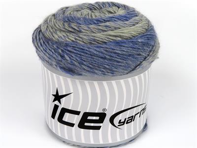 Lot of 2 x 150gr Skeins Ice Yarns CAKES CAMARO (50% Wool) Yarn Bluish Lilac Light Grey