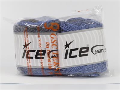 Lot of 2 x 150gr Skeins Ice Yarns CAKES CAMARO (50% Wool) Yarn Jeans Blue Light Grey