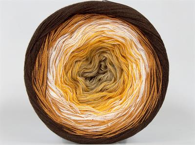 250 gr ICE YARNS CAKES COTTON FINE (50% Cotton) Yarn Light Camel Yellow White Brown Shades