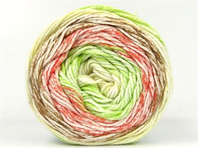 Lot of 3 x 100gr Skeins Ice Yarns CAKES COTTON ROYAL (100% Cotton) Yarn White Green Yellow Salmon Brown