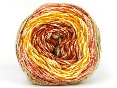 Lot of 3 x 100gr Skeins Ice Yarns CAKES COTTON ROYAL (100% Cotton) Yarn Copper Camel Gold White