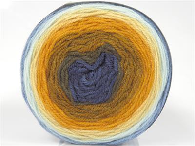 Lot of 2 x 150gr Skeins Ice Yarns CAKES DK Yarn Blue Shades Gold Shades