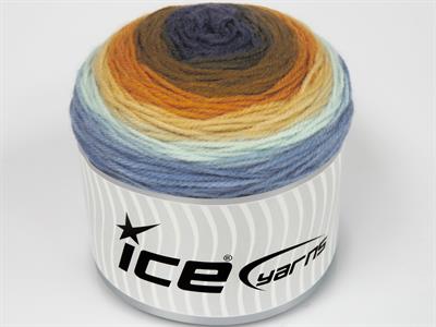 Lot of 2 x 150gr Skeins Ice Yarns CAKES DK Yarn Blue Shades Gold Shades