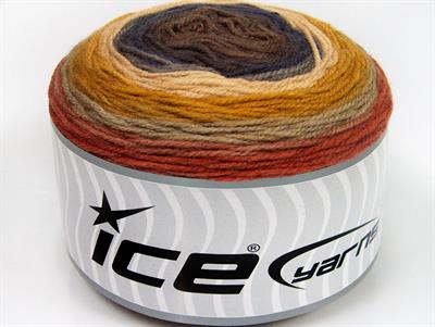 Lot of 2 x 150gr Skeins Ice Yarns CAKES DK Yarn Olive Green Brown Shades Dark Grey