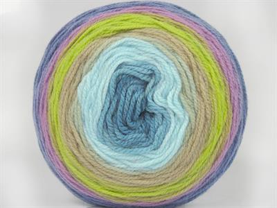 Lot of 2 x 150gr Skeins Ice Yarns CAKES DK Yarn Beige Green Orchid Turquoise Shades