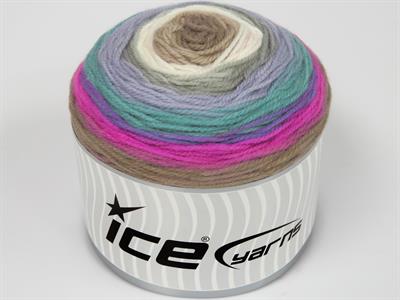 Lot of 2 x 150gr Skeins Ice Yarns CAKES DK Yarn White Grey Lilac Green Pink
