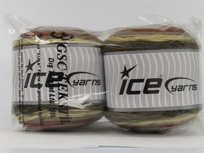 Lot of 2 x 150gr Skeins Ice Yarns CAKES DK Yarn Brown Shades Grey