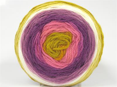 Lot of 2 x 150gr Skeins Ice Yarns CAKES DK Yarn Gold White Pink Purple