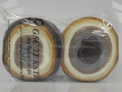 Lot of 2 x 150gr Skeins Ice Yarns CAKES DK Yarn Grey Shades White Beige Camel Gold