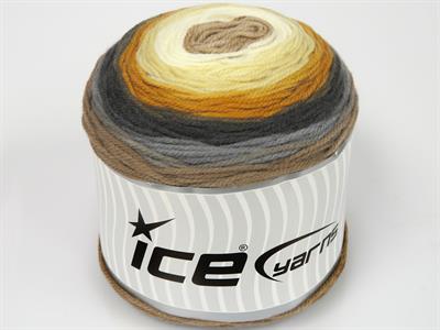 Lot of 2 x 150gr Skeins Ice Yarns CAKES DK Yarn Grey Shades White Beige Camel Gold
