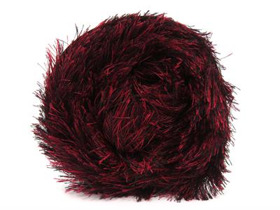 Lot of 2 x 200gr Skeins Ice Yarns CAKES EYELASH Hand Knitting Yarn Red Black