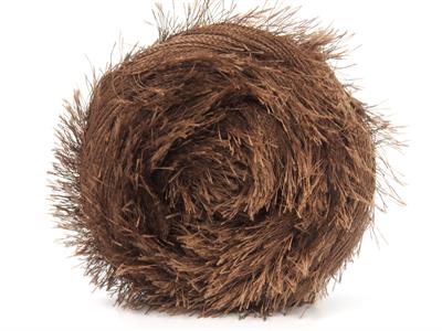 Lot of 2 x 200gr Skeins Ice Yarns CAKES EYELASH Hand Knitting Yarn Brown