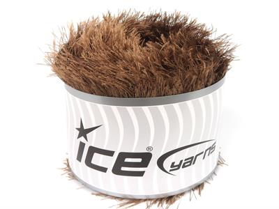 Lot of 2 x 200gr Skeins Ice Yarns CAKES EYELASH Hand Knitting Yarn Brown