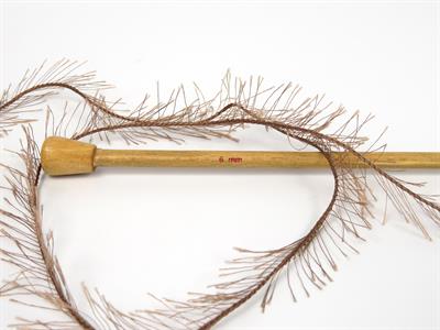 Lot of 2 x 200gr Skeins Ice Yarns CAKES EYELASH Hand Knitting Yarn Brown