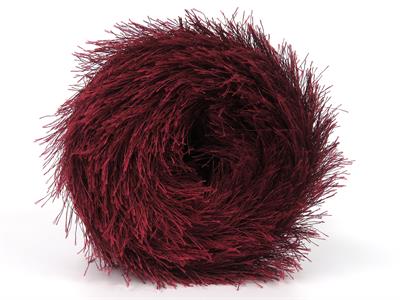 Lot of 2 x 200gr Skeins Ice Yarns CAKES EYELASH Hand Knitting Yarn Burgundy