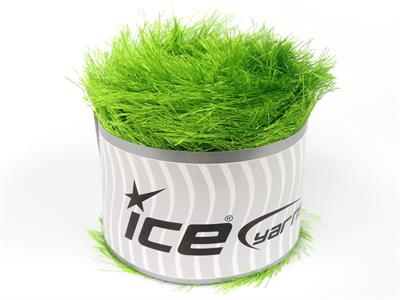 Lot of 2 x 200gr Skeins Ice Yarns CAKES EYELASH Yarn Bright Green