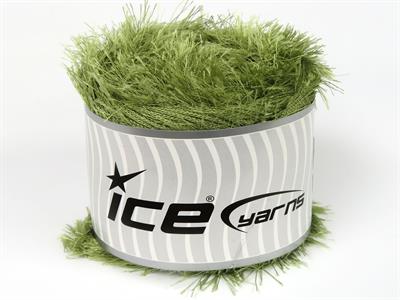 Lot of 2 x 200gr Skeins Ice Yarns CAKES EYELASH Hand Knitting Yarn Khaki