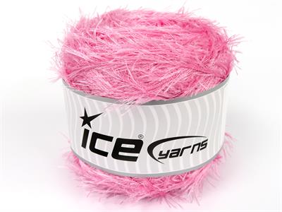 Lot of 2 x 200gr Skeins Ice Yarns CAKES EYELASH Hand Knitting Yarn Light Pink