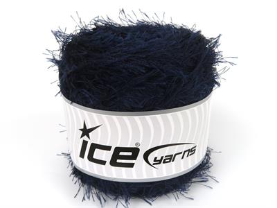 Lot of 2 x 200gr Skeins Ice Yarns CAKES EYELASH Hand Knitting Yarn Navy