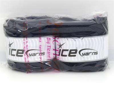 Lot of 2 x 200gr Skeins Ice Yarns CAKES EYELASH Hand Knitting Yarn Navy