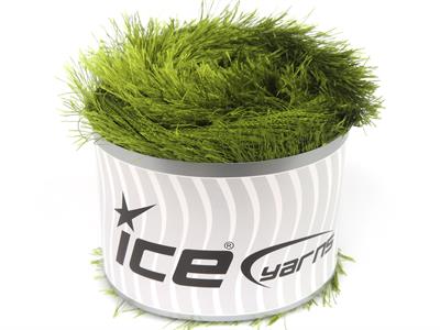 Lot of 2 x 200gr Skeins Ice Yarns CAKES EYELASH Hand Knitting Yarn Olive Green