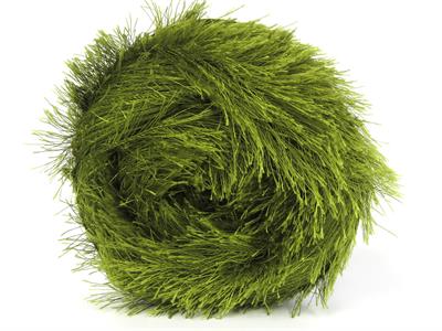 Lot of 2 x 200gr Skeins Ice Yarns CAKES EYELASH Hand Knitting Yarn Olive Green