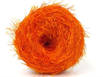 Lot of 2 x 200gr Skeins Ice Yarns CAKES EYELASH Hand Knitting Yarn Orange