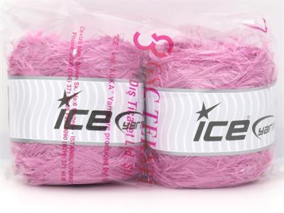 Lot of 2 x 200gr Skeins Ice Yarns CAKES EYELASH Hand Knitting Yarn Orchid