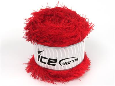 Lot of 2 x 200gr Skeins Ice Yarns CAKES EYELASH Hand Knitting Yarn Red