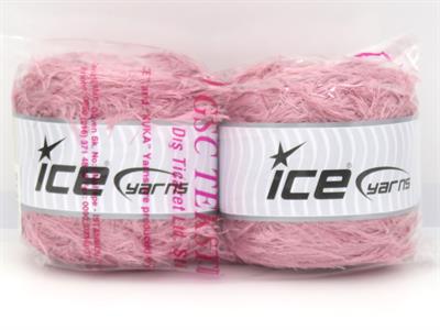 Lot of 2 x 200gr Skeins Ice Yarns CAKES EYELASH Hand Knitting Yarn Rose Pink