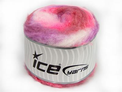 Lot of 2 x 150gr Skeins Ice Yarns CAKES FLUFFY (5% Mohair) Yarn Pink Shades Lilac Shades
