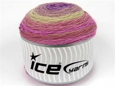Lot of 2 x 150gr Skeins Ice Yarns CAKES GALAXY Yarn Lilac Shades Pink Shades Cream