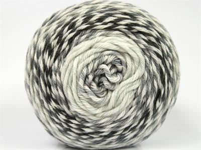 Lot of 2 x 150gr Skeins Ice Yarns CAKES JAZZ Yarn Grey Shades White