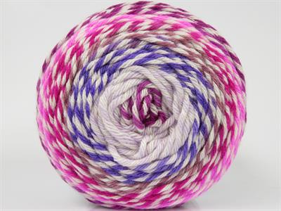 Lot of 2 x 150gr Skeins Ice Yarns CAKES JAZZ Yarn Purple White Pink Shades