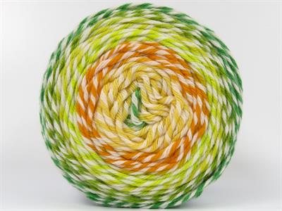 Lot of 2 x 150gr Skeins Ice Yarns CAKES JAZZ Yarn Yellow White Gold Green Shades