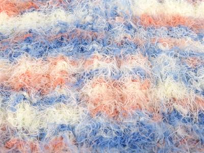 Lot of 4 x 100gr Skeins Ice Yarns CAKES MARS (40% Viscose 30% Wool) Yarn Blue Salmon White