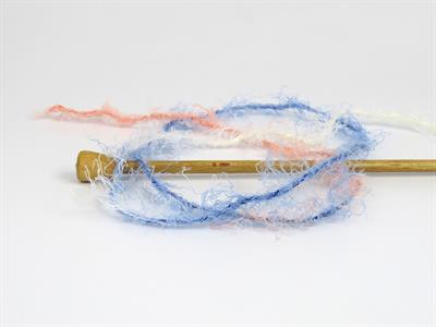 Lot of 4 x 100gr Skeins Ice Yarns CAKES MARS (40% Viscose 30% Wool) Yarn Blue Salmon White