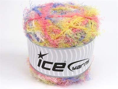 Lot of 4 x 100gr Skeins Ice Yarns CAKES MARS (40% Viscose 30% Wool) Yarn Pink Yellow Blue Salmon