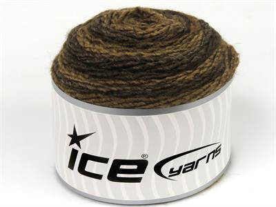 Lot of 3 x 100gr Skeins Ice Yarns CAKES MELANGE (15% Wool) Yarn Brown Shades