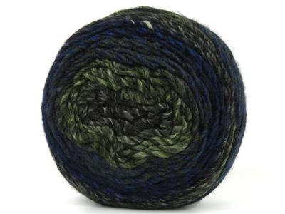 Lot of 3 x 100gr Skeins Ice Yarns CAKES MELANGE (15% Wool) Yarn Black Grey Green Blue