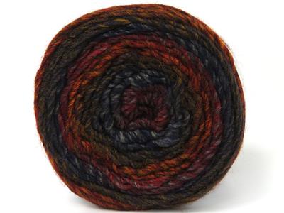 Lot of 3 x 100gr Skeins Ice Yarns CAKES MELANGE (15% Wool) Yarn Red Copper Gold Navy Grey