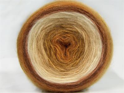 Lot of 2 x 150gr Skeins Ice Yarns CAKES MOHAIR (20% Mohair 20% Wool) Yarn Brown Shades Cream Shades