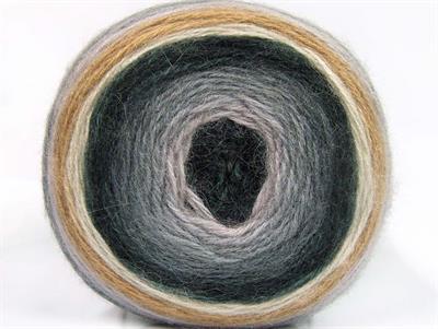 Lot of 2 x 150gr Skeins Ice Yarns CAKES MOHAIR (20% Mohair 20% Wool) Yarn Light Brown Grey Shades Cream