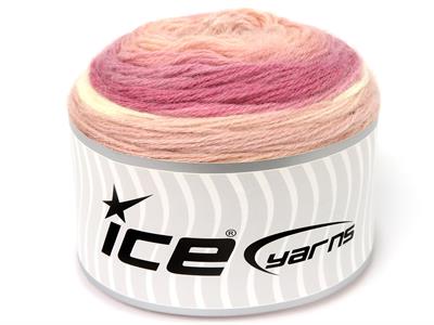 Lot of 2 x 150gr Skeins Ice Yarns CAKES MOHAIR (20% Mohair 20% Wool) Yarn Pink Shades Cream