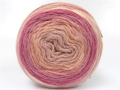 Lot of 2 x 150gr Skeins Ice Yarns CAKES MOHAIR (20% Mohair 20% Wool) Yarn Pink Shades Cream