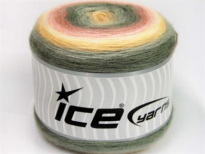 Lot of 2 x 150gr Skeins Ice Yarns CAKES MOHAIR (20% Mohair 20% Wool) Yarn Pink Shades Grey Shades Cream
