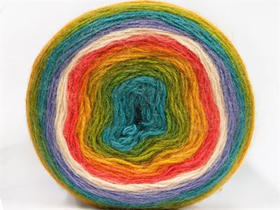 Lot of 2 x 150gr Skeins Ice Yarns CAKES MOHAIR (20% Mohair 20% Wool) Yarn Green Turquoise Lilac Cream Salmon Gold