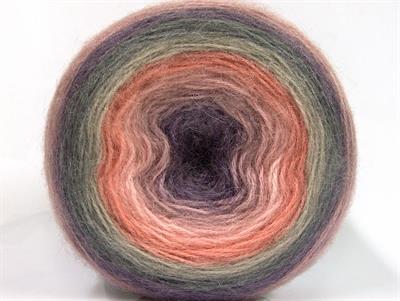 Lot of 2 x 150gr Skeins Ice Yarns CAKES MOHAIR (20% Mohair 20% Wool) Yarn Lilac Grey Salmon Pink
