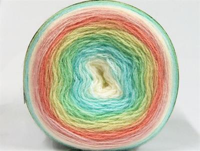 Lot of 2 x 150gr Skeins Ice Yarns CAKES MOHAIR (20% Mohair 20% Wool) Yarn White Pink Salmon Green Shades Turquoise