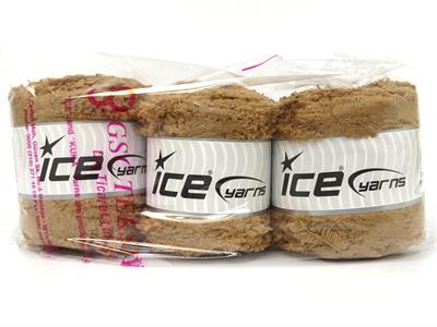 Lot of 3 x 100gr Skeins Ice Yarns CAKES PANDA (100% MicroFiber) Yarn Camel